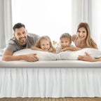 Ruffled Bed Skirt with Split Corners Three Side Coverage-King Size Dust Ruffles Bed Skirts 15 Inch Drop Expertise Tailored Fit Wrinkle Free Bed Skirt Dust Ruffle (King 15 Drop-White)