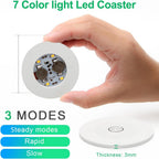 AHIIER 12 PCS Led Coasters for Drink, Bar Coaster Led Bottle Sticker Lights