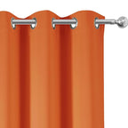 LEMOMO Blackout Curtains 66 x 54 Inch Long Orange Curtains Set of 2 Panels Room - Image 6