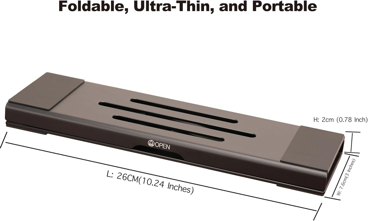 3-in-1 Foldable Aluminum Laptop Stand with Storage Box, 10-16 Inch