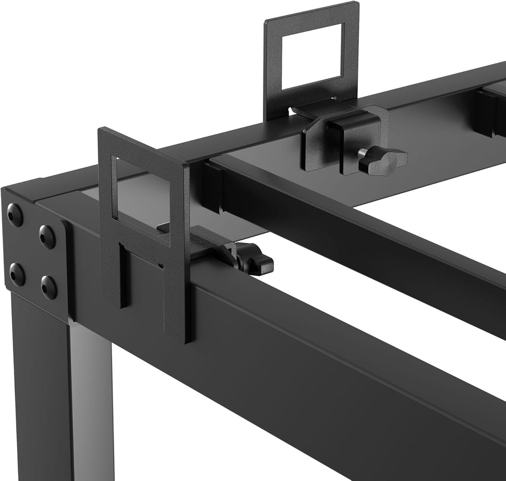 Non Slip Mattress Gaskets for Metal Bed Frame,6 PCS Holder in Place Gripper,Keep Mattress from Sliding, Adjustable Anti-Slip Baffle, Black