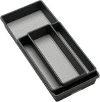madesmart Classic 3 Bin Drawer Organizer Set, Granite