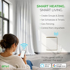 Smart Envi Wi-fi Plug-in Electric Wall Heater - Energy Efficient Smart Heaters for Indoor Use - App Controlled Electric Heater with Thermal Shut Off Switch - Compatible with Alexa & Google Home