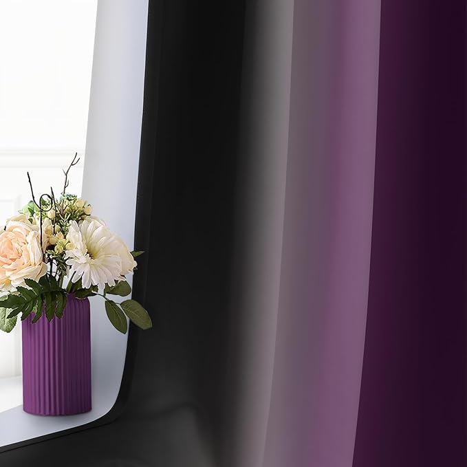 SimpleHome Ombre Room Darkening Curtains 84 inches Length - Image 5
