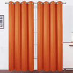 LEMOMO Blackout Curtains 52 x 90 Inch Long Orange Curtains Set of 2 Panels Room by Lemomo