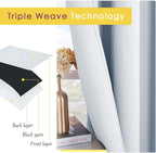 NICETOWN Bedroom Curtains 2 Panels Set, 34 in x 60 in, Easy Care Solid Thermal - Image 4