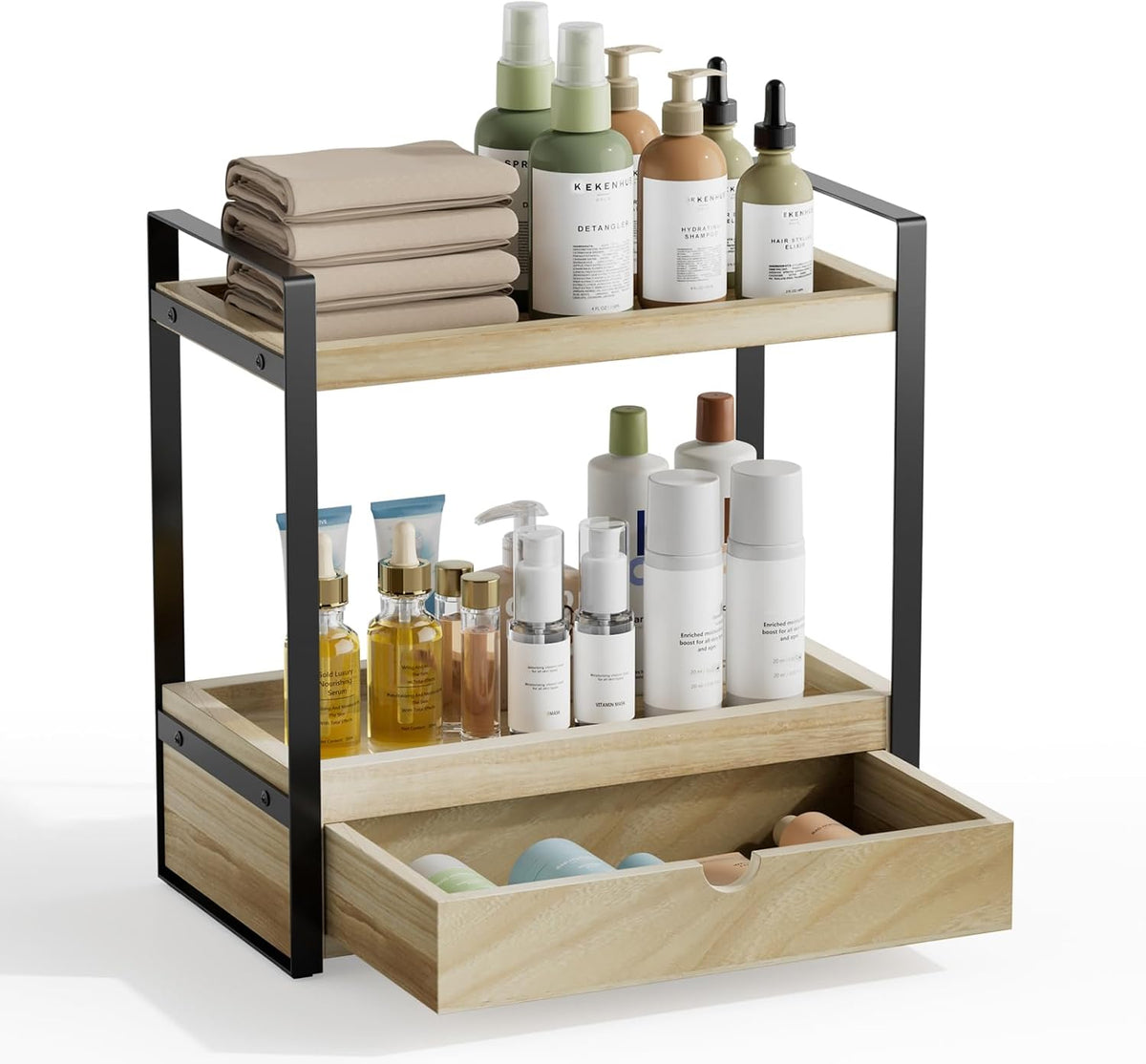 2-Tier Bathroom Organizer (Brown - New)