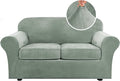 H.VERSAILTEX Real Velvet Plush 3 Piece Stretch Sofa Covers Couch Covers by HVERSAILTEX