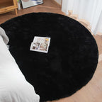 ORINOVA Black Rabbit Shaggy Fur Rug - Image 4