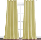 NICETOWN Paler Yellow Blackout Curtains 96" Long - Image 2
