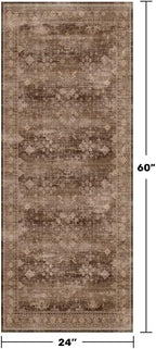 Brown 2x5 Entryway Runner Rugs, Small Runners - Image 2