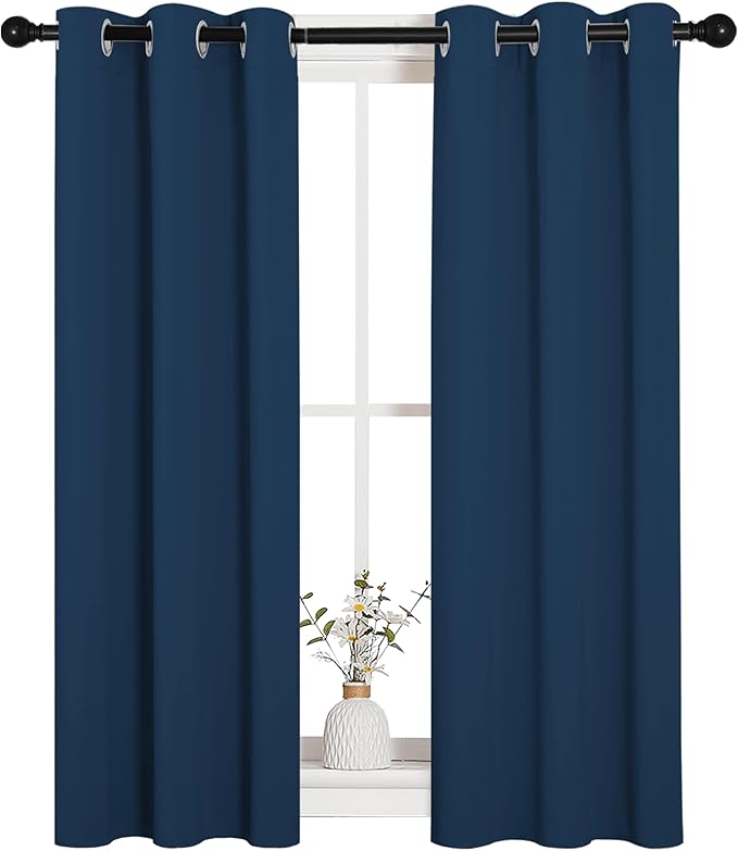 NICETOWN Window Curtain Panels, Thermal Insulated Solid Grommet Blackout - Image 2