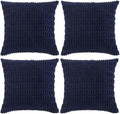 Fancy Homi 4 Packs Navy Blue Decorative Throw Pillow Covers 20x20 Inch by Fancy+Homi