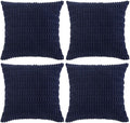 Fancy Homi 4 Packs Navy Blue Decorative Throw Pillow Covers 26x26 Inch by Fancy+Homi