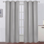 LEMOMO Blackout Curtains 38 x 84 inch/Light Grey Curtains Set of 2 by Lemomo