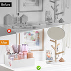 Hair Tool Organizer with 3 Stainless Steel Cups, Cooling Hot Tools