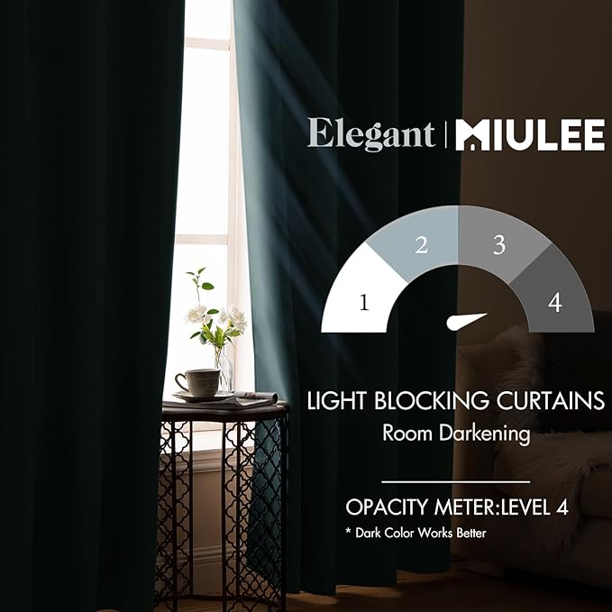MIULEE Blackout Curtains 96 Inches Long - Image 2