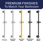 HammerHead Metal Shower Slide Bar Universal Adjustable Height, 27.5 Inch
