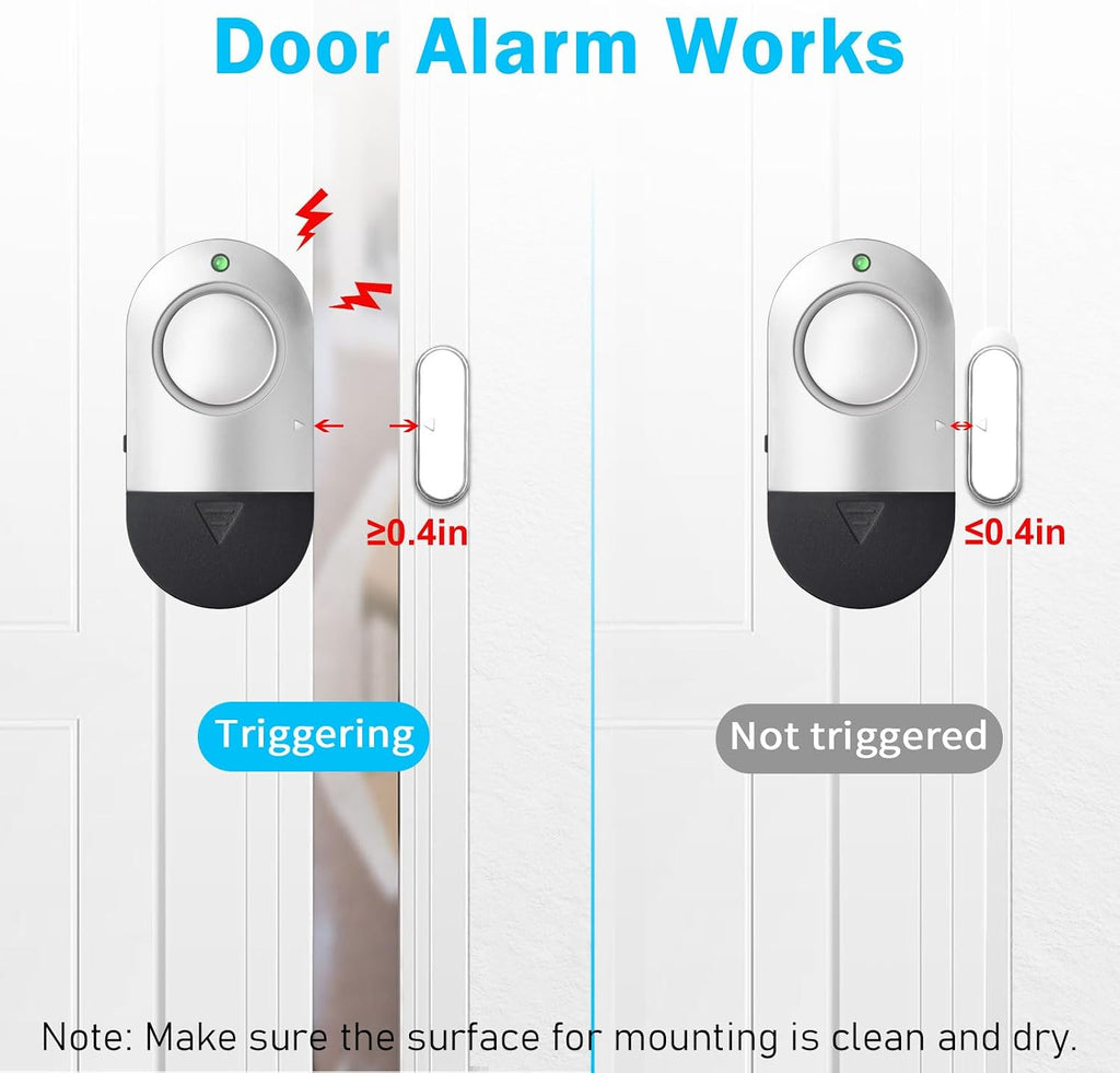 Door Window Alarm, 120DB Window Alarms for Home Security, Door Chime for Store Home