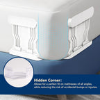 Bed Sheet Holders for Corners [4-Pack], No Mattress Lifting Fitted Sheet Clips, Upgraded Sheet Grippers Corner Locks with Wave-Clamps, Secure Fasteners Keep Bedding in Place - White