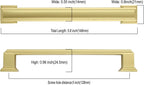 Asidrama 10 Pack 5 inch Brushed Gold Kitchen Cabinet Handles