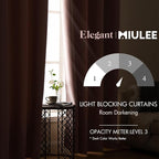 MIULEE Light Pink Room Darkening Curtains Thermal Insulated Drapes Solid Window - Image 2