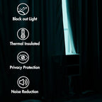 MIULEE Teal Velvet Curtains 96 inches 2 Panels - Image 5