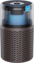 AIRROMI Pet Air Purifier for Home & Bedroom, HEPA Activated Carbon Filter, Removes Pet Dander & Odor, Allergies, Smoke, Hair, Night Light, Fragrance Sponge, Up to 658 ft², A2002 Tan