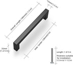 Matte Black 5 Inch Cabinet Handles, 30 Pack Cabinet Pulls