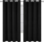 LEMOMO Black Thermal Blackout Curtains/52 x 72 Inch/Set of 2 Panels Room - Image 2