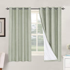 H.VERSAILTEX Linen Blackout Curtains 63 Inches Long 100% Absolutely Blackout by HVERSAILTEX
