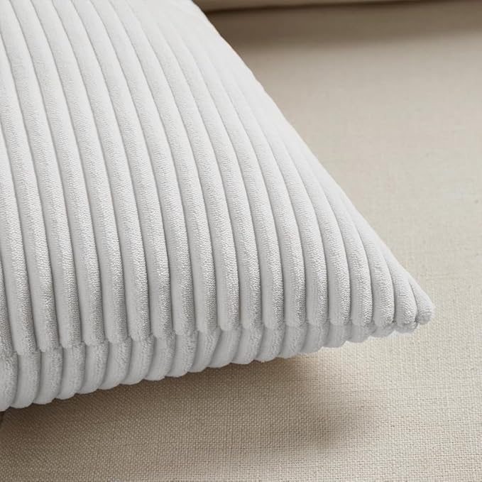 Fancy Homi 2 Packs White Samll Decorative Throw Pillow Covers 14x14 Inch - Image 5