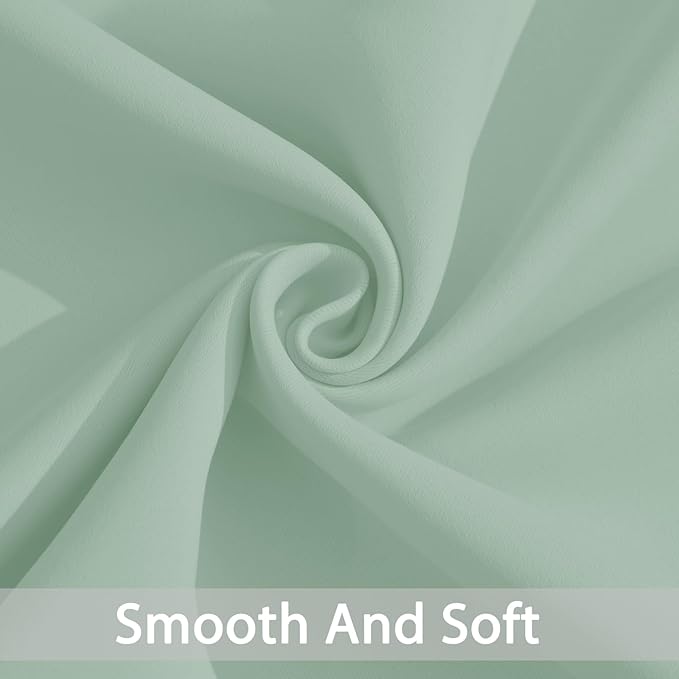 Yakamok Light Sage Green Blackout Curtains 63 Inches Length - Image 5