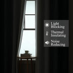 Estelar Textiler Navy Blue and Grayish White Blackout Curtains - Image 3