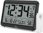 WallarGe Atomic Clock 12.5 Inch Self-Setting Digital Wall Clock