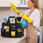 Cleaning Caddy Bag,Cleaning Caddy with Handle for Housekeepers,Black Square