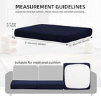 8Pcs Outdoor Cushion Covers, Patio Cushion Covers, Stretch Elastic Slipcovers - Image 3