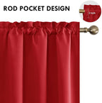 DWCN Red Room Darkening Blackout Curtains - Image 4