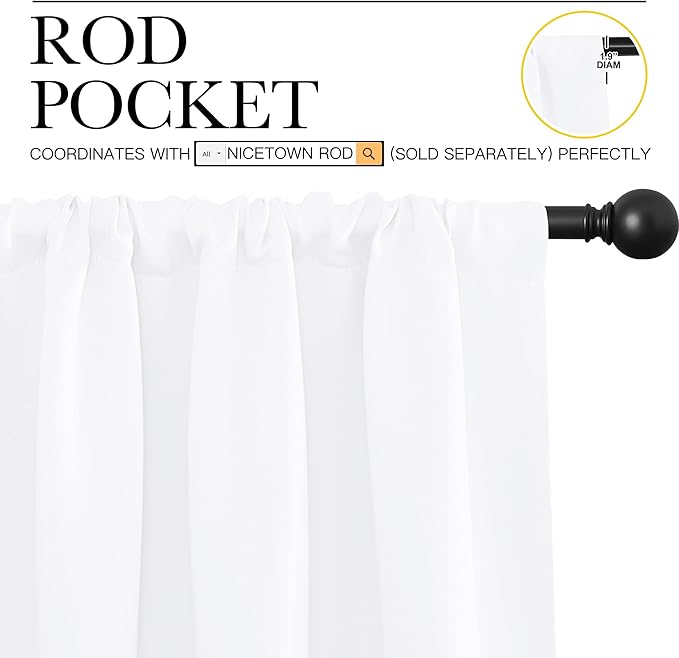 NICETOWN Kitchen Curtains, Short Home Decoration Curtains & Drapes, Small - Image 3