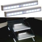 CCBASEBALL Motion Activated RV Step Lights, 10 LED Battery Operated Motorhome Motion Sensor led Light Strip, Magnetic Night Light Bar for Motorhome Travel,Travel Trailers, Camper (2 Pack)