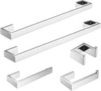 Fapully Four Piece Bathroom Accessories Set Stainless Steel Brushed Nickel