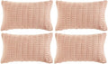 Fancy Homi 4 Packs Boho Pink Decorative Throw Pillow Covers 12x20 Inch by Fancy+Homi