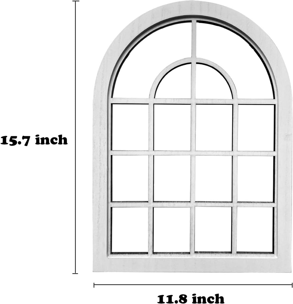 ZEXUIRU 2 Set Rustic Wall Mirrors for Bedroom Bathroom Living Room Entryway Wood Farmhouse Easy to Hang Framed Decorative Accent Hanging Wall-Mounted Mirror Set for Living Room - White