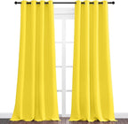NICETOWN Bright Yellow Curtains 108" Long - Image 2