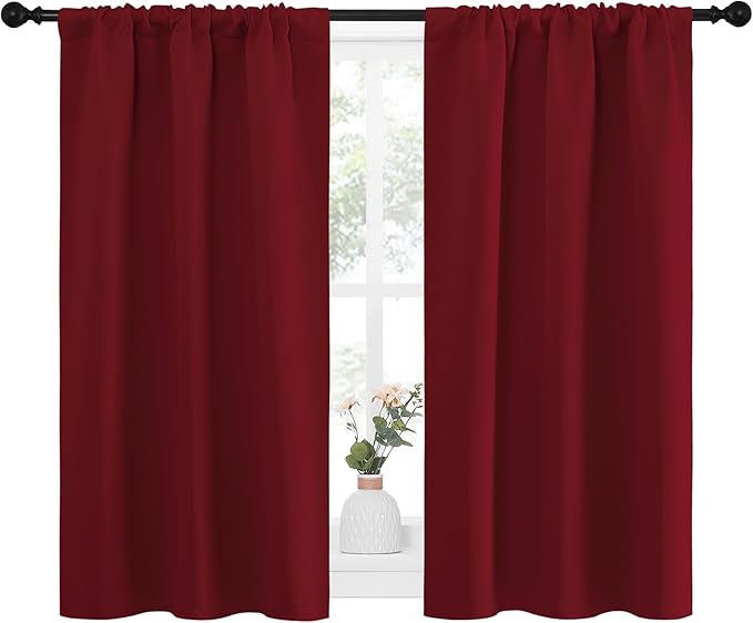 NICETOWN 40inch Curtains for Small Windows, Thermal Insulated Privacy Short - Image 2