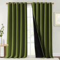 NICETOWN Full Shading Curtains for Windows, Olive Green, 70 inches W x 95 by NICETOWN