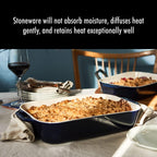 Staub 2-Pc Rectangular Ceramic Baking Dish Set, Oven Safe Up To 570°F, Blue