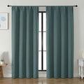 Simplebrand Ava Dark Green Blackout Curtains by Simplebrand