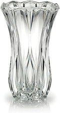Celebrations by Mikasa Blossom Crystal Vase 12 Inch - Sculpted Flower Design for Fresh Bouquets, Home Decor, Centerpieces - Traditional and Contemporary Style