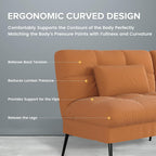 COMHOMA Futon Sofa Bed, 72″ Convertible Sleeper Sofa, Upholstered Loveseat
